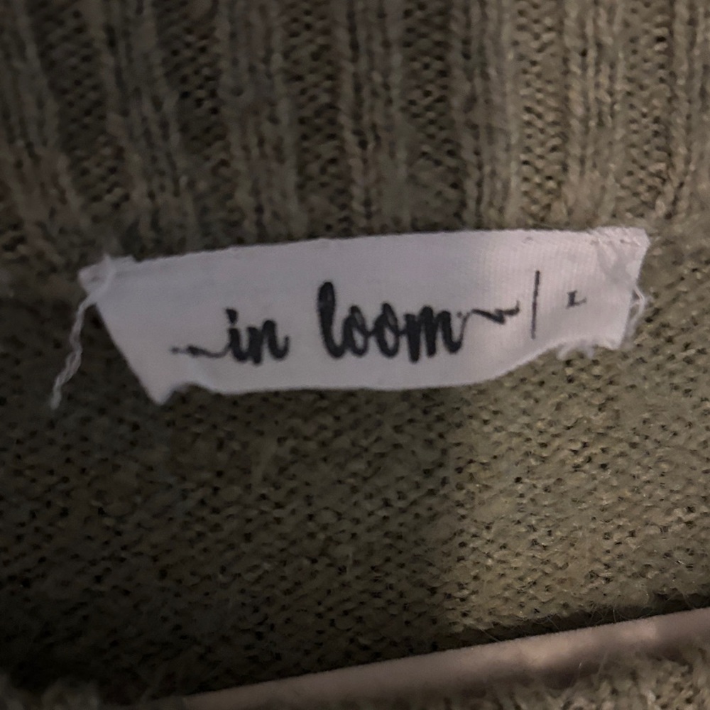 In Bloom Olive Green Floral Crewneck Sweater - Picture 2 of 2